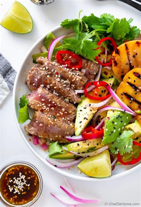 Grilled Tuna Steak Salad Recipe .